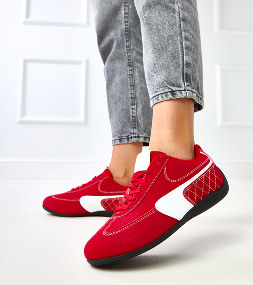 Raudoni sportiniai bateliai su balta detale Manaar