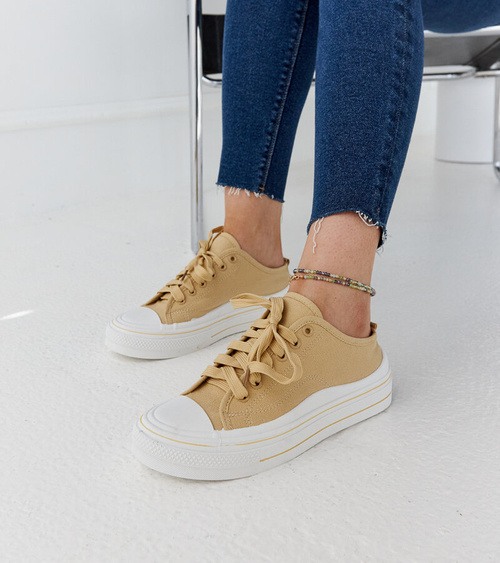 Smėliniai platforminiai sportbačiai Fiori