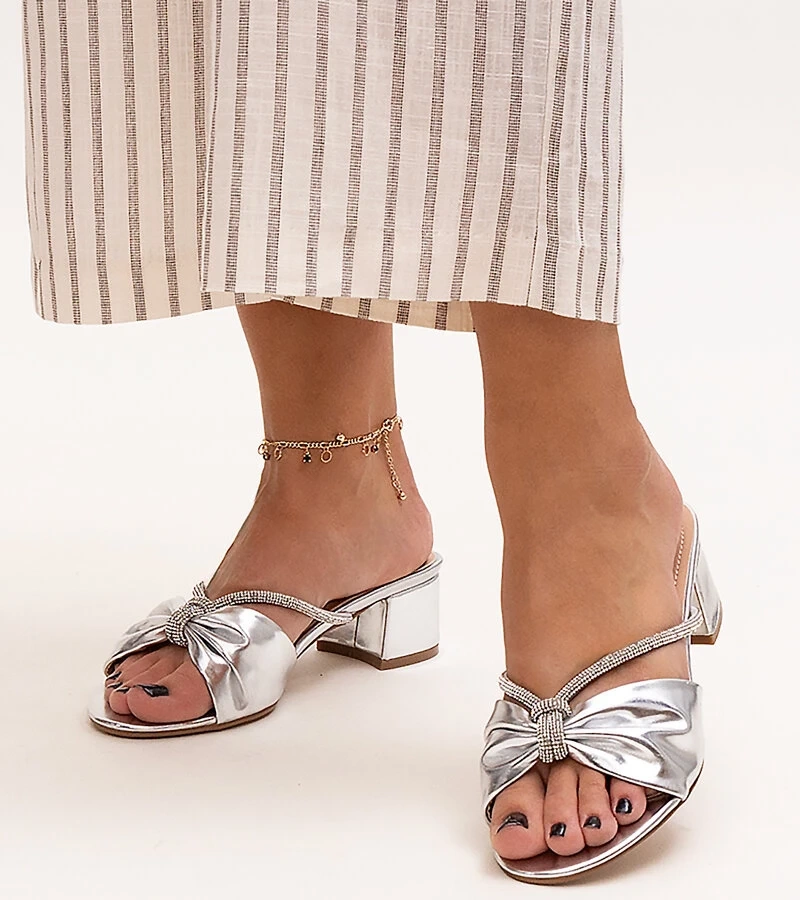 Aukštakulniai šlepetės su cirkoniais Anbrani