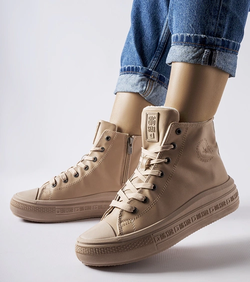 Smėlio spalvos pašiltinti sportiniai bateliai Big Star MM274022