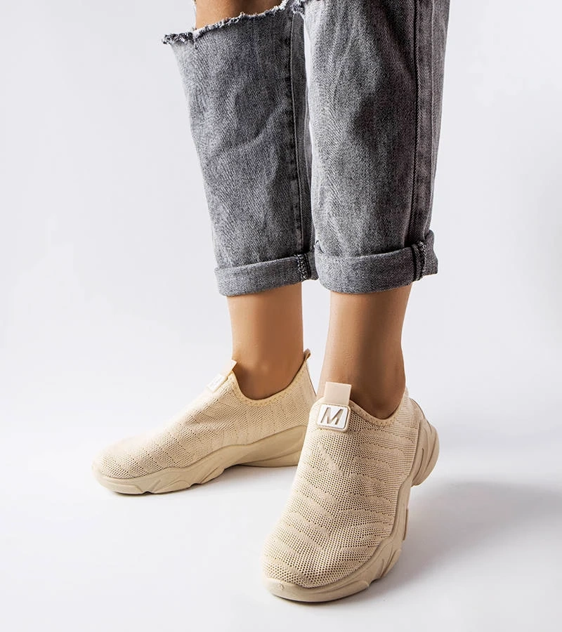 Smėliniai moteriški medžiaginiai sportiniai batai Aaron