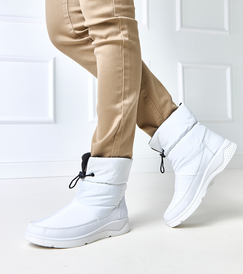 Baltos moteriškos pašiltintos sniego batai „Jensen“