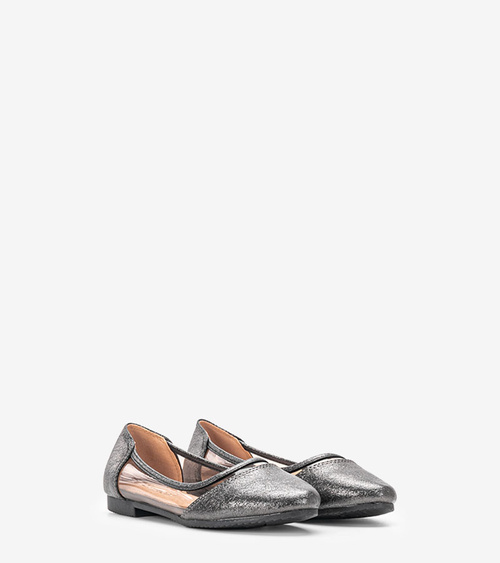 Juodi lakuoti vaikiški balerinos bateliai „Liisi“