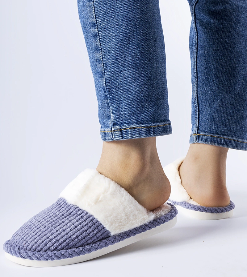 Mėlyni šilti šlepetės Frappier