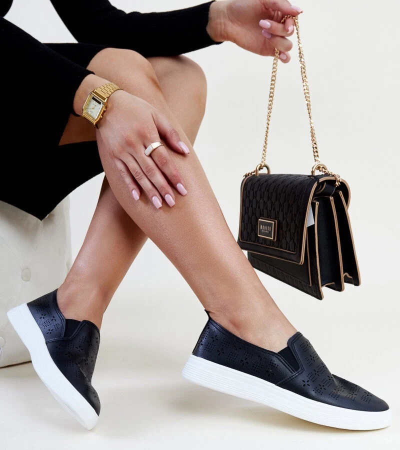 Juodi įspiriami sportiniai bateliai „Hilal“