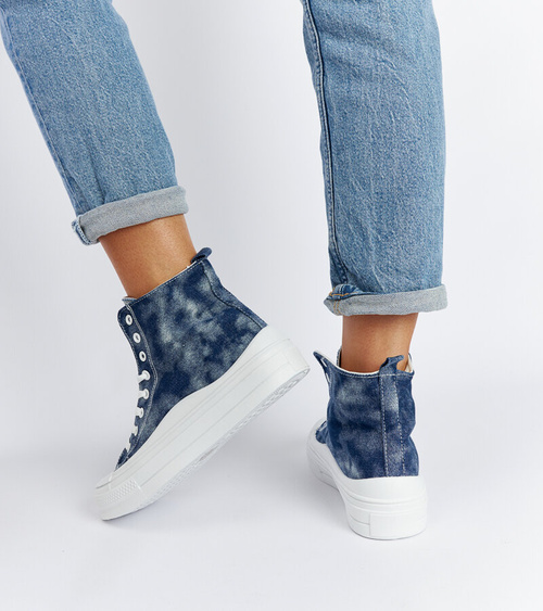 Tamsiai mėlyni sportiniai bateliai ant platformos „Vicente“