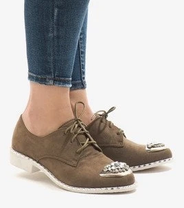 Žali įspiriami batai su blizgučiais L155