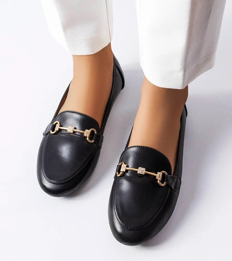 Juodi puošnūs mokasinai Lejeune