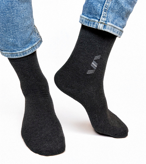Tamsiai pilkos vyriškos šiltos kojinės Narus