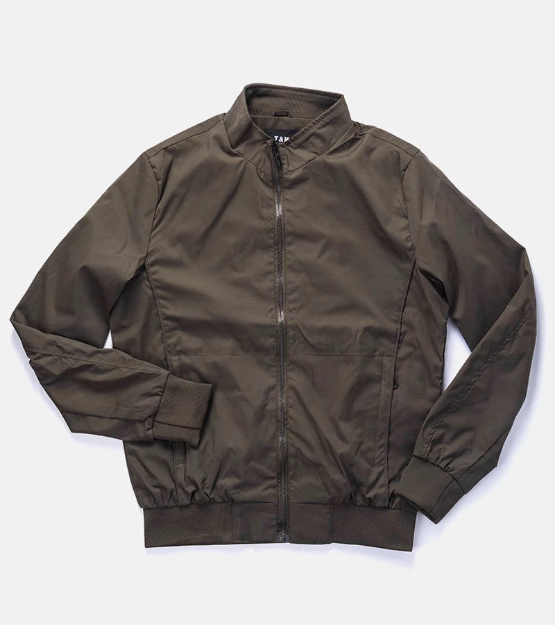 Žalia vyriška striukė su stovu Desroches