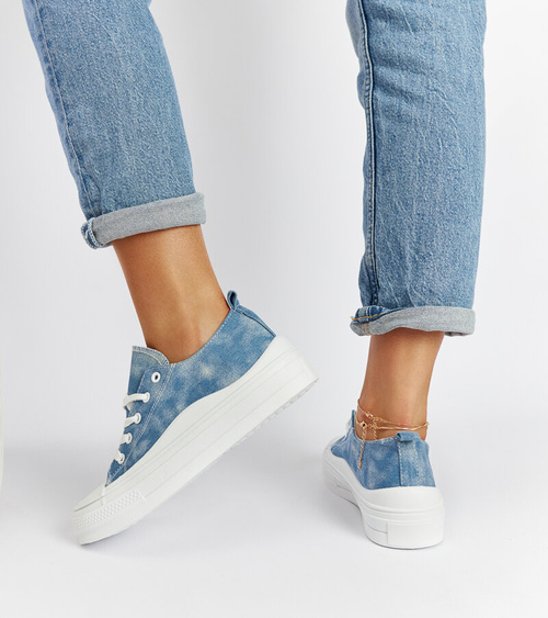 Mėlyni platforminiai sportbačiai Blais