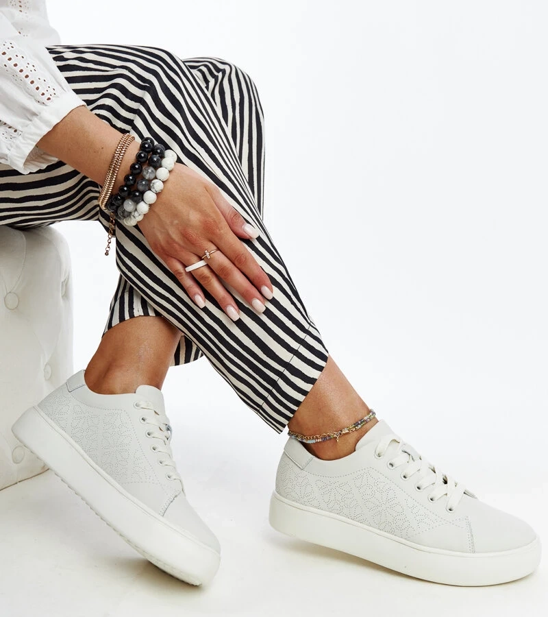 Smėlio spalvos odiniai sportbačiai Sireen