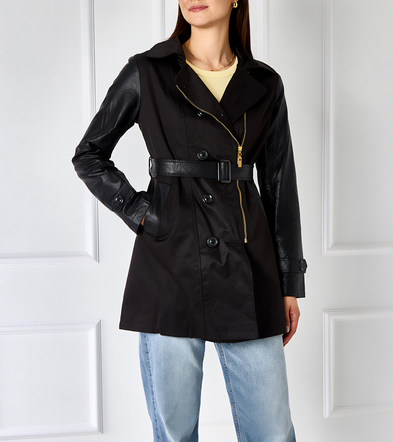 Juodas paltukas su nusegama apačia Eduardo