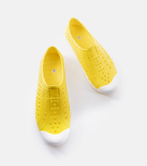 Geltonos vaikiškos baseino šlepetės „Peppin“