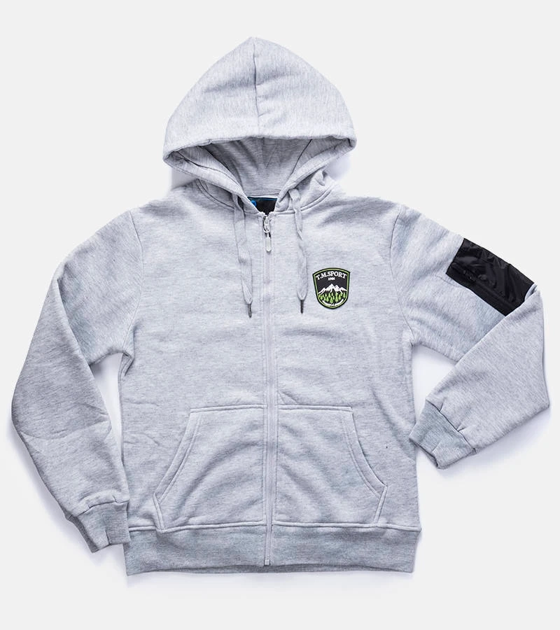 Šviesiai pilkas vyriškas džemperis su gobtuvu Labrosse