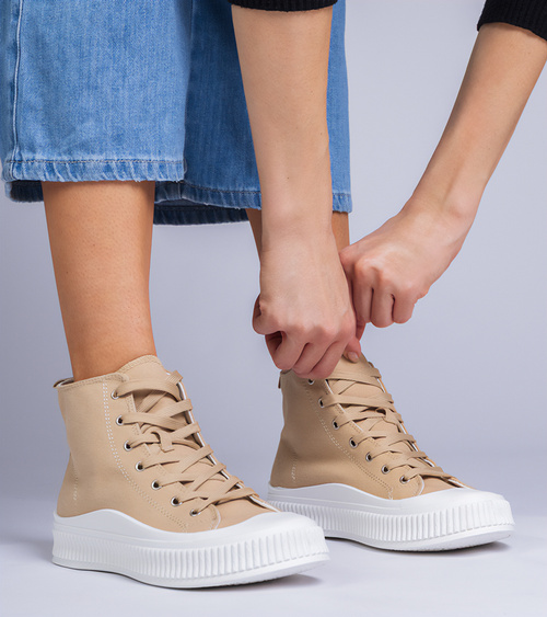 Tamsiai smėlio spalvos platforminiai sportiniai bateliai „Guerrino“