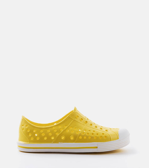 Geltonos vaikiškos baseino šlepetės „Peppin“