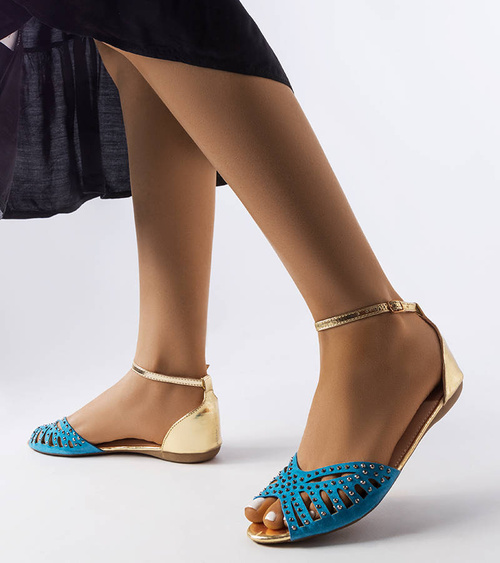 Mėlynos basutės su cirkoniais Aubrette