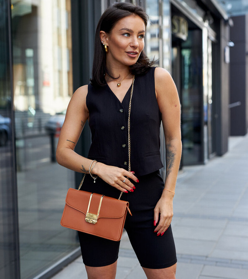 Ruda peties rankinė su grandinėle Elmia