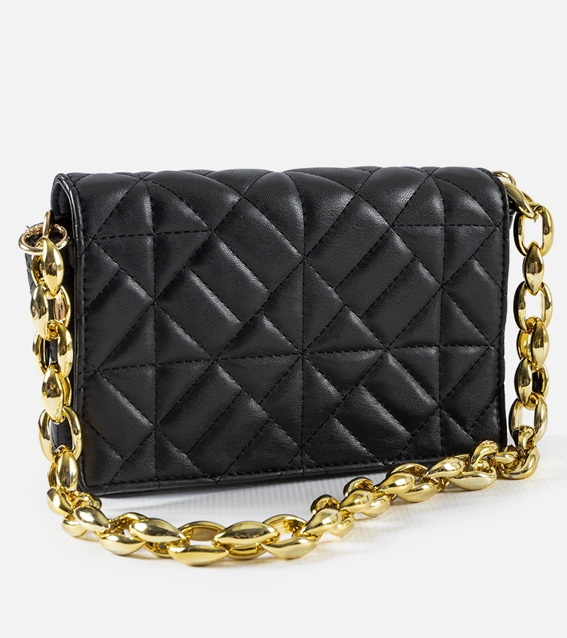 Juoda languota peties rankinė Bergama