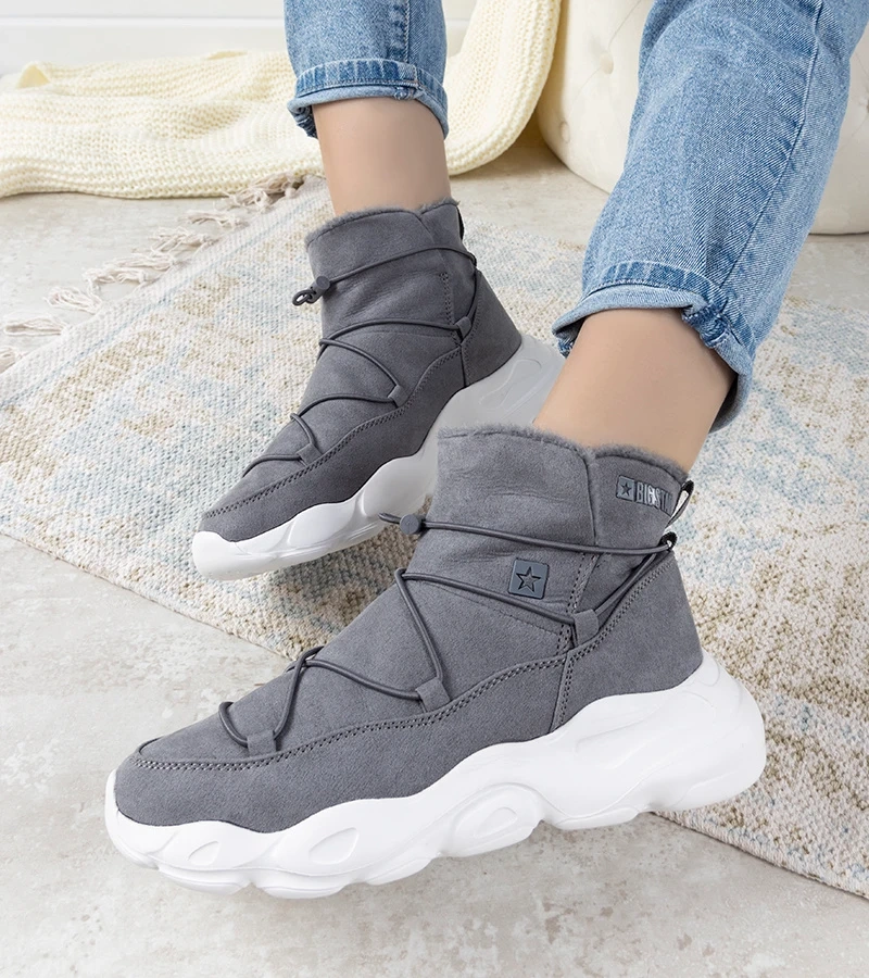 Pilkos stilingi moteriški sniego batai Big Star