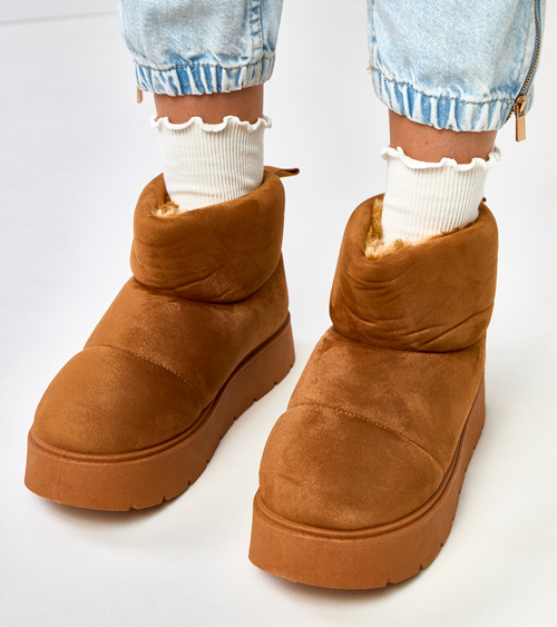 Rudi pašiltinti sniego batai ant platformos Ribeiro