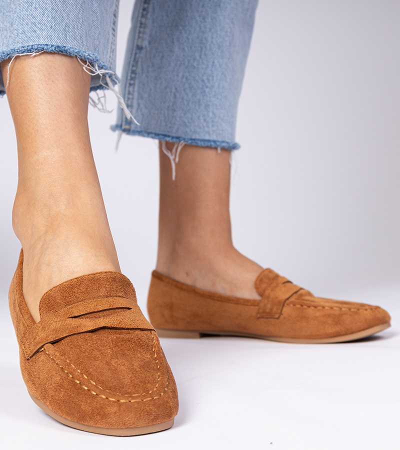 Rudi elegantiški ekozamsšiniai mokasinai Palmarina