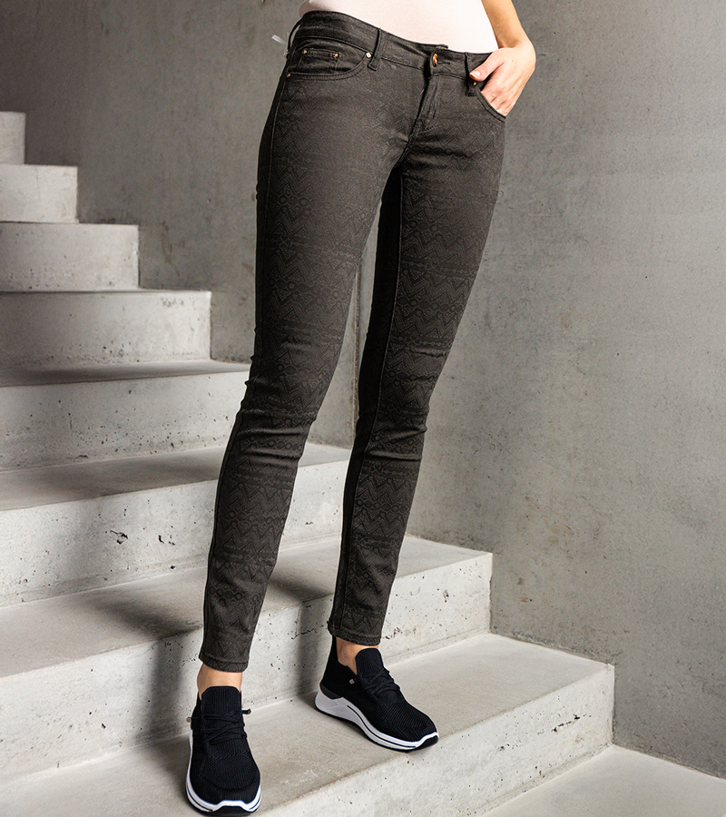 Grafitinės medžiaginės kelnės su diržu Sylvain