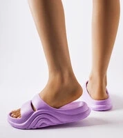 Violetinės guminės šlepetės Geneve