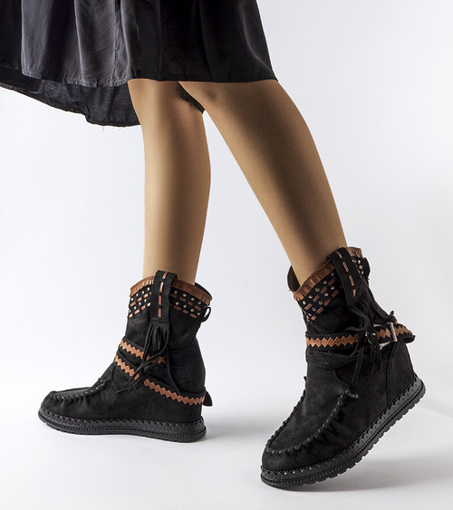 Juodi „Beausoleil“ aulinukai su platforma