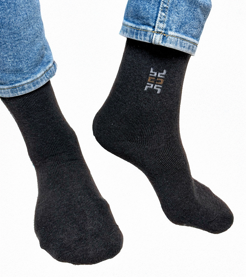 Tamsiai pilkos vyriškos šiltos kojinės Narus