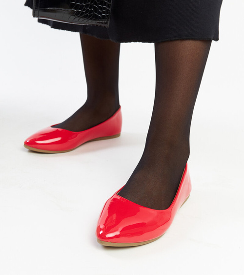 Raudoni lakuoti balerinai „Brankica“