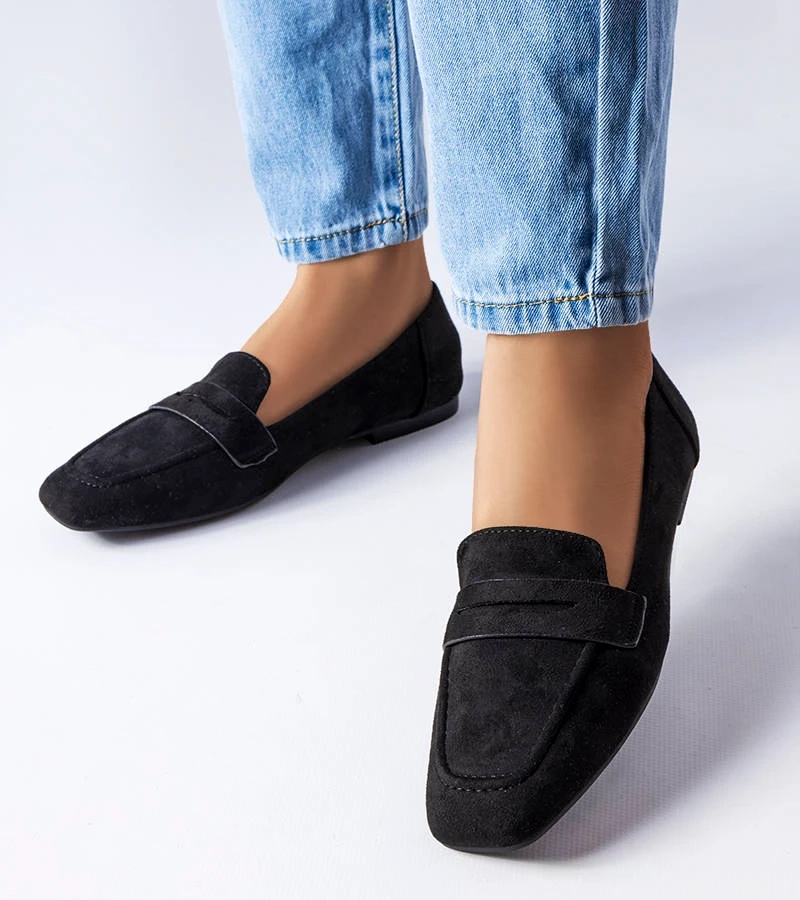 Juodi eko zomšos mokasinai Meilleur