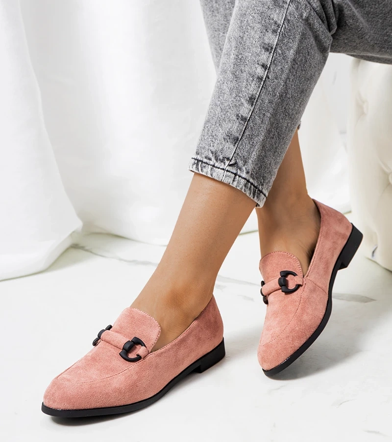 Rožiniai odiniai bateliai „Talisa“