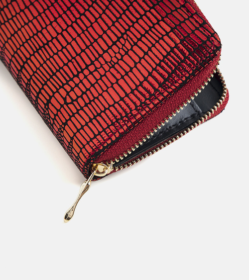 Raudona blizganti Decosta piniginė