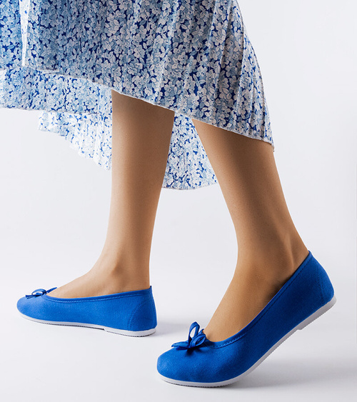 Mėlynos medžiaginės balerinos Gendron