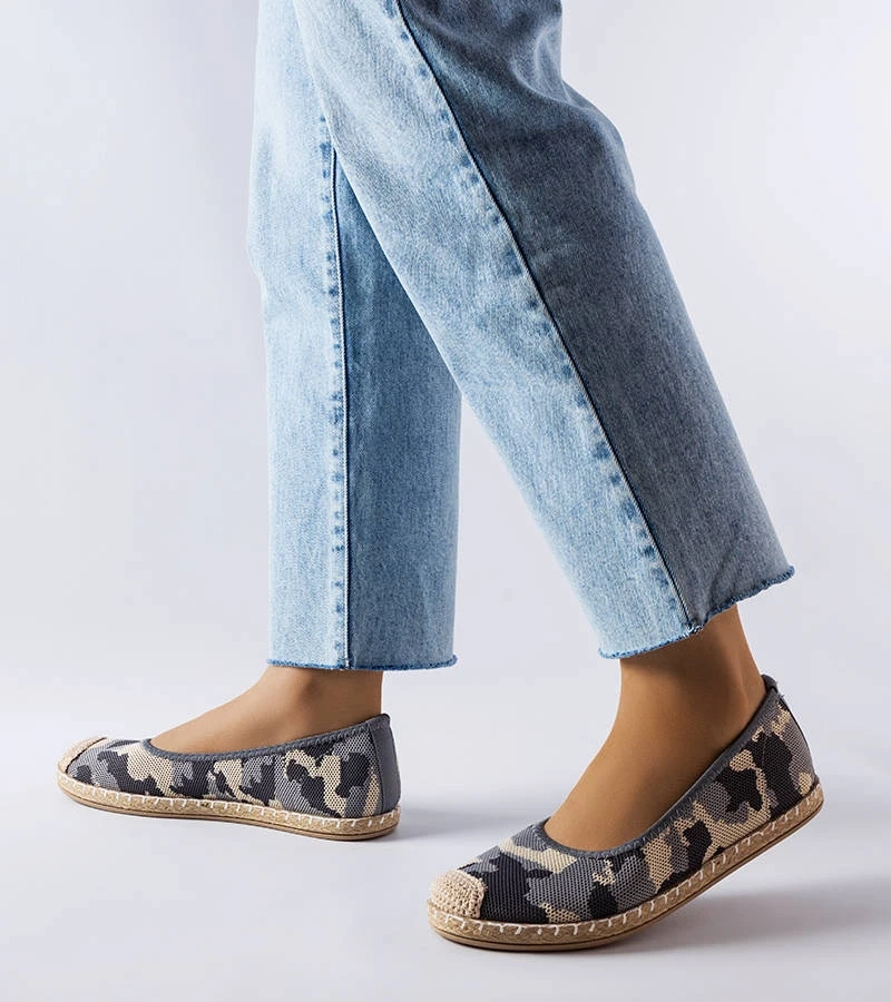 Pilki įspiriami espadriliai Benedum