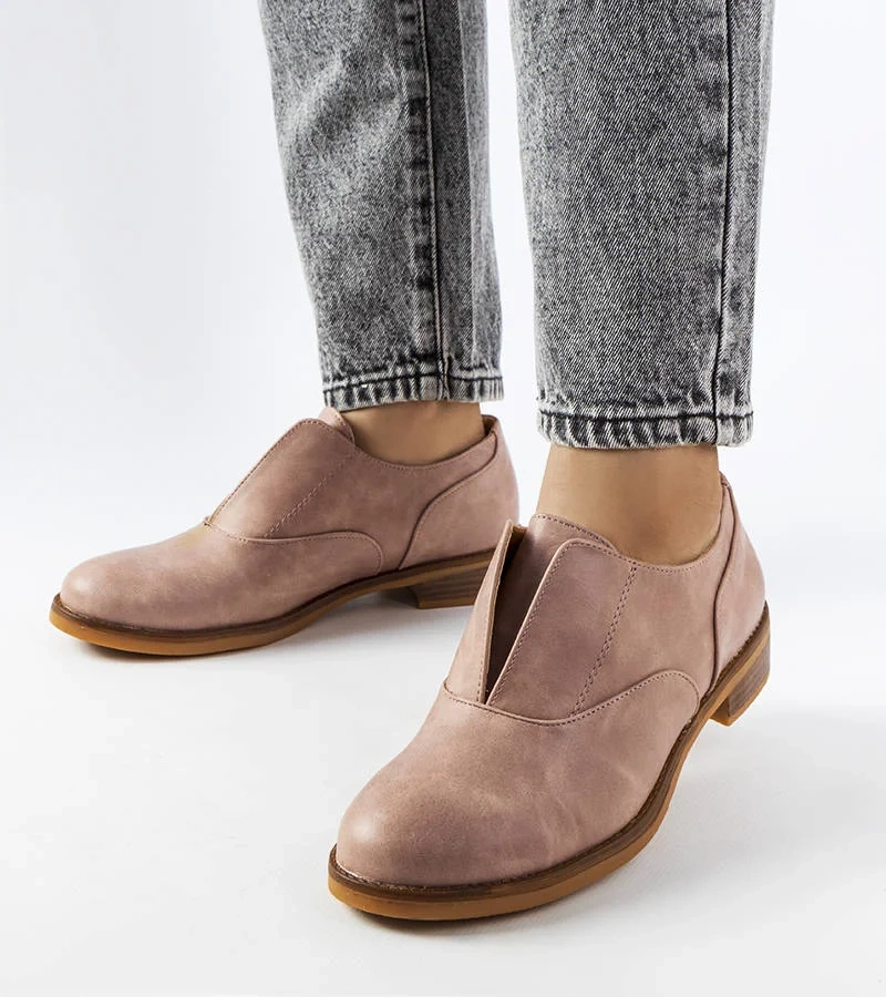 Rožiniai Burdett pusbačiai iš dirbtinės odos