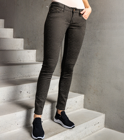 Grafitinės medžiaginės kelnės su diržu Sylvain