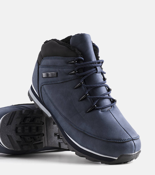 Tamsiai mėlyni pašiltinti žygio batai „Jemma“