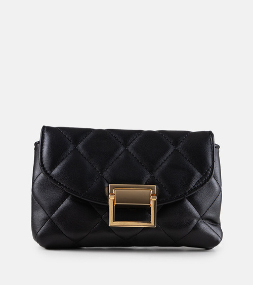 Juoda maža dygsniuota rankinė Vermilion