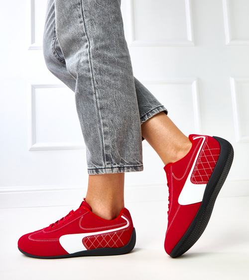 Raudoni sportiniai bateliai su balta detale Manaar