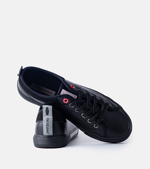 Juodi vyriški sportiniai bateliai CROSS JEANS dirbtinė oda