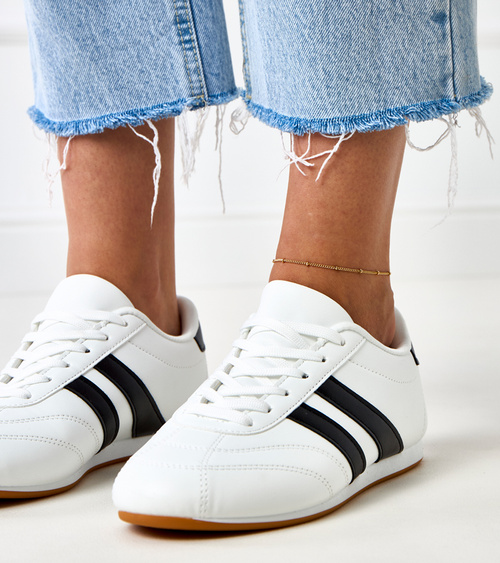 Balti sportiniai bateliai su juodu įdėklu Mydland