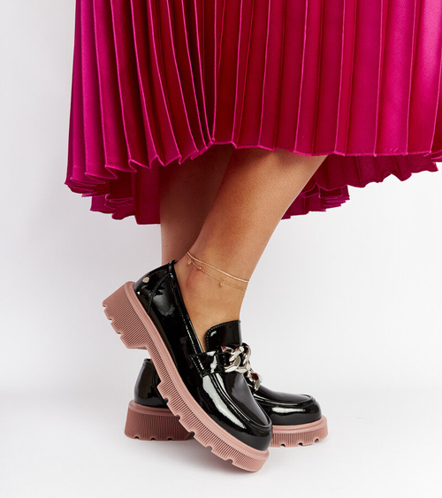 Juodi odiniai mokasinai GOE LL2N4039