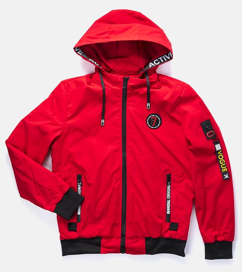 Raudona vyriška pereinamojo sezono striukė „Tollmache“