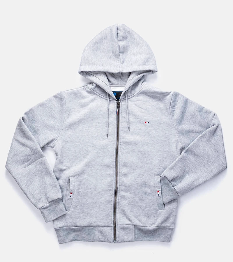 Šviesiai pilkas vyriškas džemperis su gobtuvu Guerin