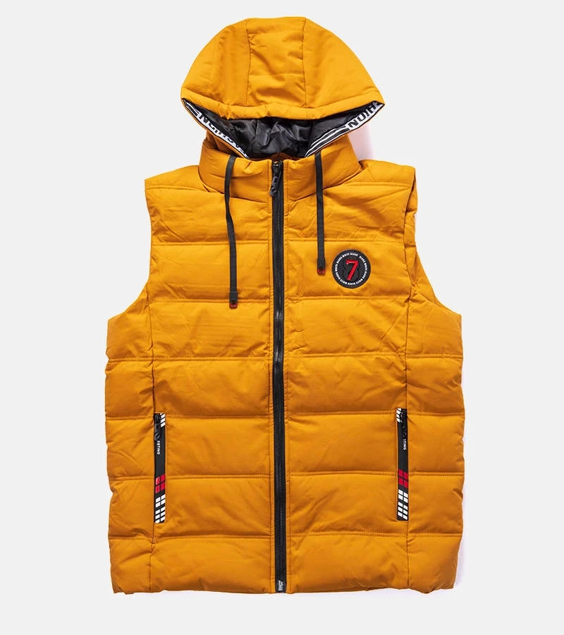 Geltona vyriška dygsniuota liemenė Allaire