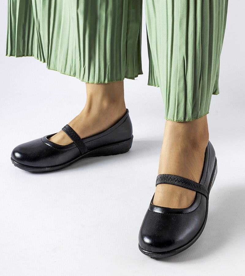 Juodos balerinos su gumyte Oakland