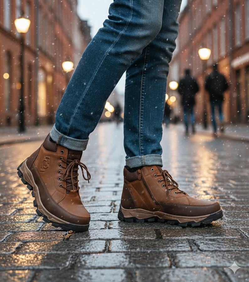 Rudi pašiltinti vyriški auliniai batai Elias